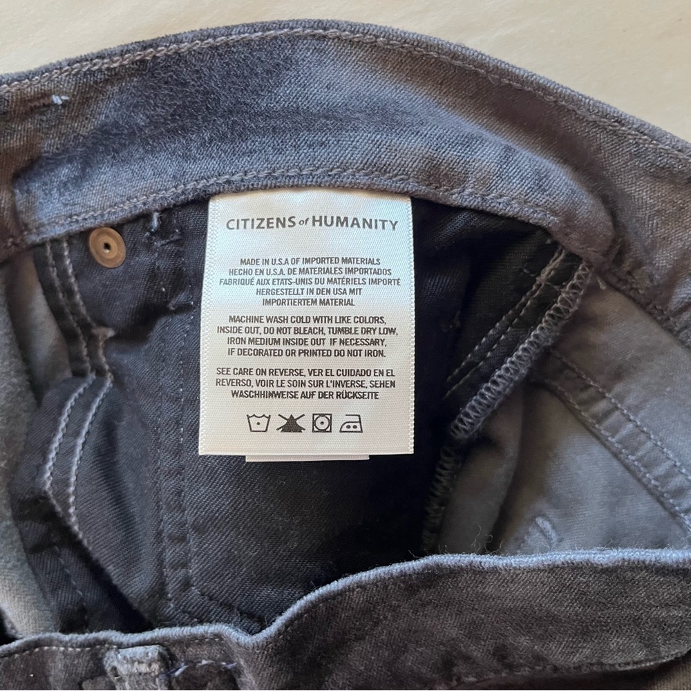 Citizens Of Humanity Charcoal Velvet Georgia Bootcut Flare Pants - Picture 11 of 16